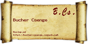 Bucher Csenge névjegykártya